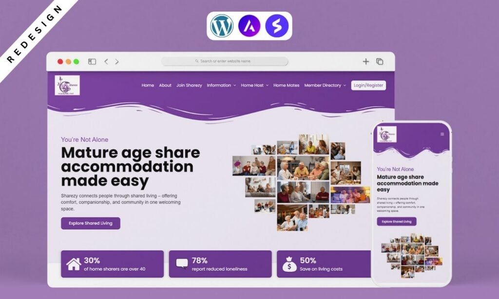 Sharezy Redesign – WordPress Gutenberg Spectra & Astra Website