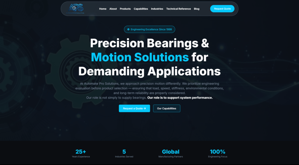 Automate Pro Solutions – Custom Industrial Engineering Website & Technical Blog
